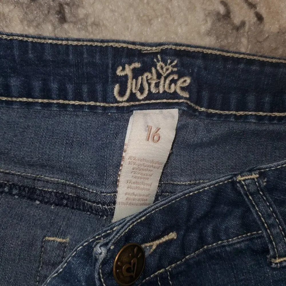 Justice denim shorts